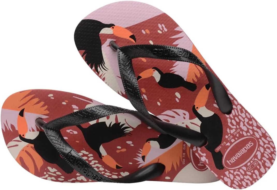 Havaianas Women's Top Tropical Vibes Mahogany Flip-Flop