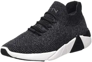 Heathered Low Top Sneakers Skechers Efficient delivery Athletic Intelligent Slip Knit On Black A-LINE Stretchy