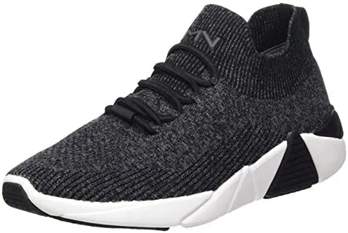 Heathered Low Top Sneakers Skechers Efficient delivery Athletic Intelligent Slip Knit On Black A-LINE Stretchy