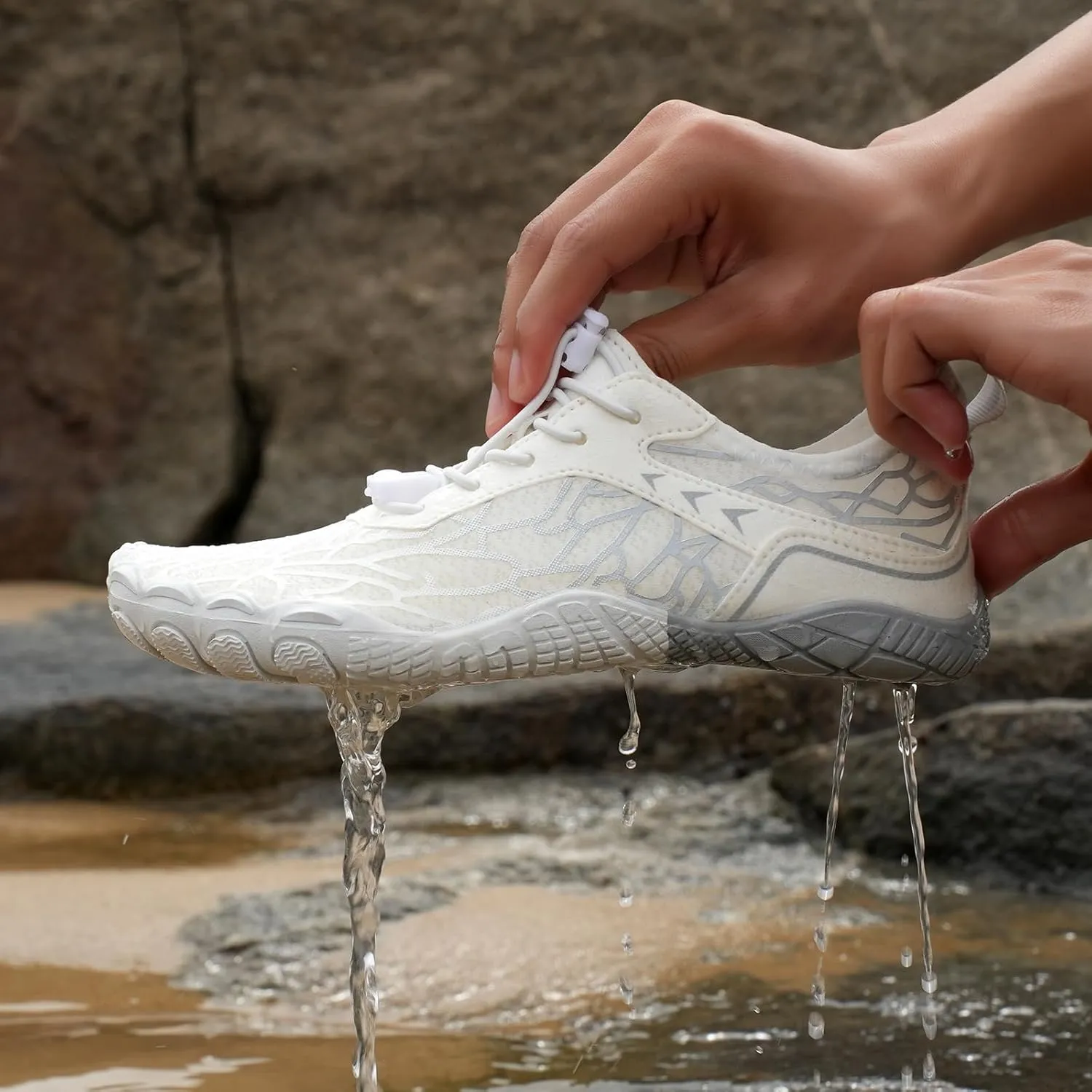 Hike Barefoot Shoes Women Men, Pro Barefoot Footwear Wide Toe Box Healthy & Non-Slip Barefoot Hike Shoes Waterproof Aqua Swim Surf Hiking Shoes Unisex