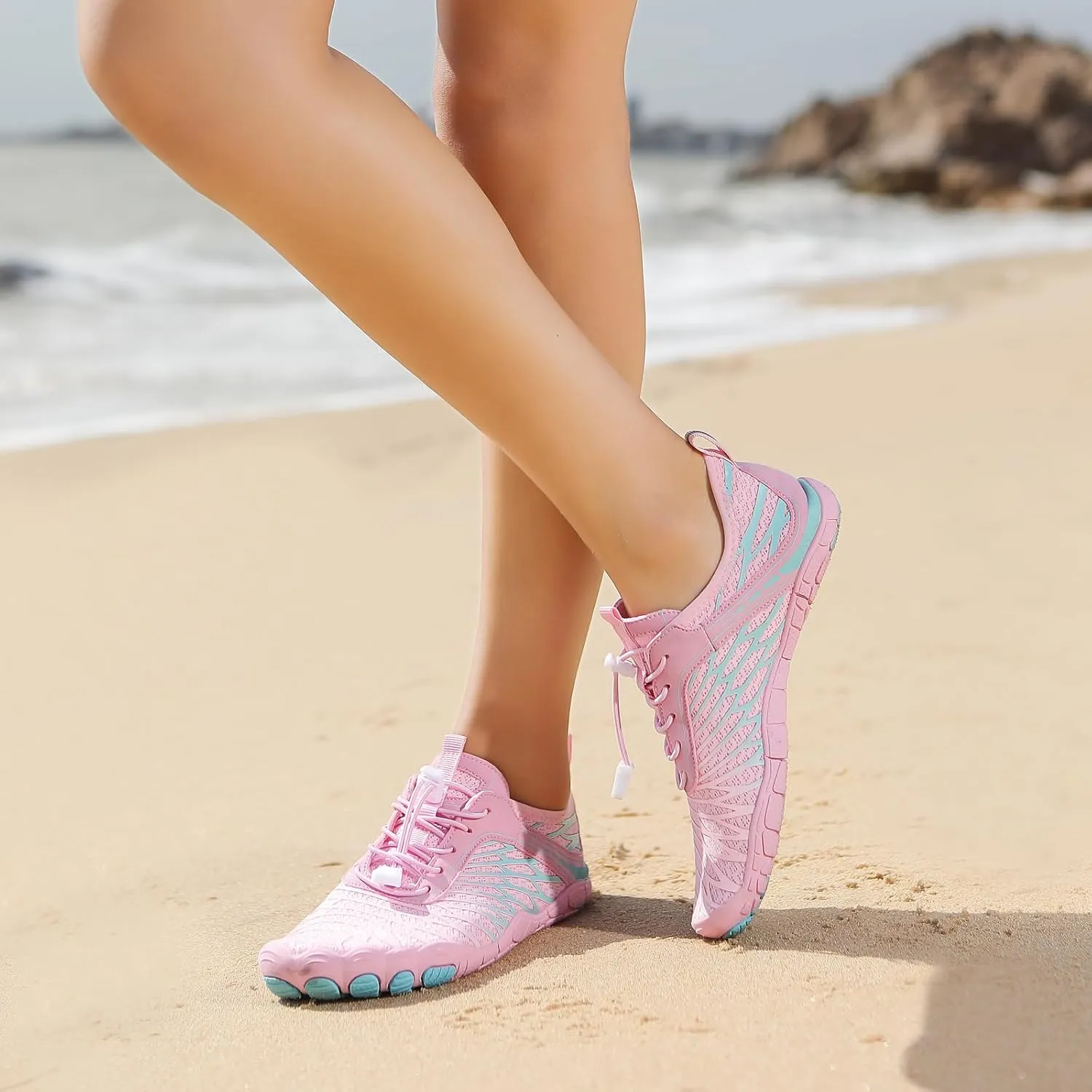 Hike Barefoot Shoes Women with Wide Toe Box Non-Slip Quick Dry Grounded Water Shoes for Women Men Beach Pool Hiking Walking Footwear