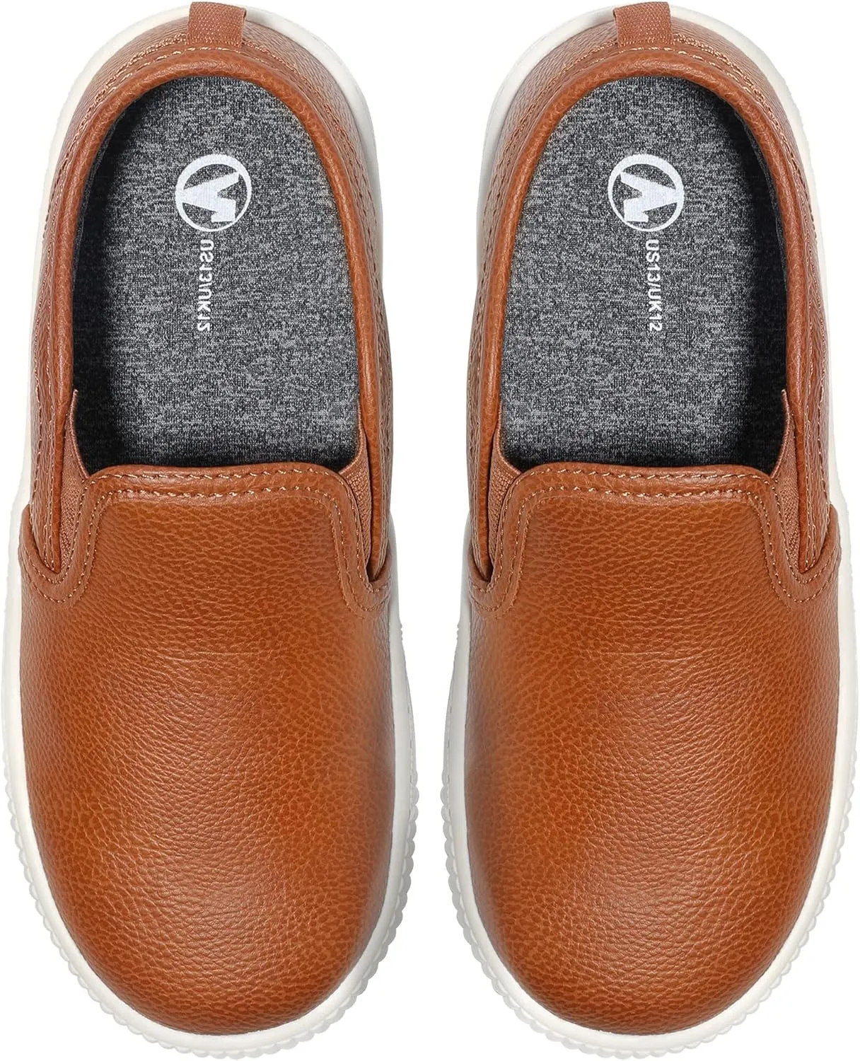 HOMEHOT Boys Slip on Sneakers Casual Dress Shoes Faux Leather Loafers (Toddler,Big Kids, Little Kids)