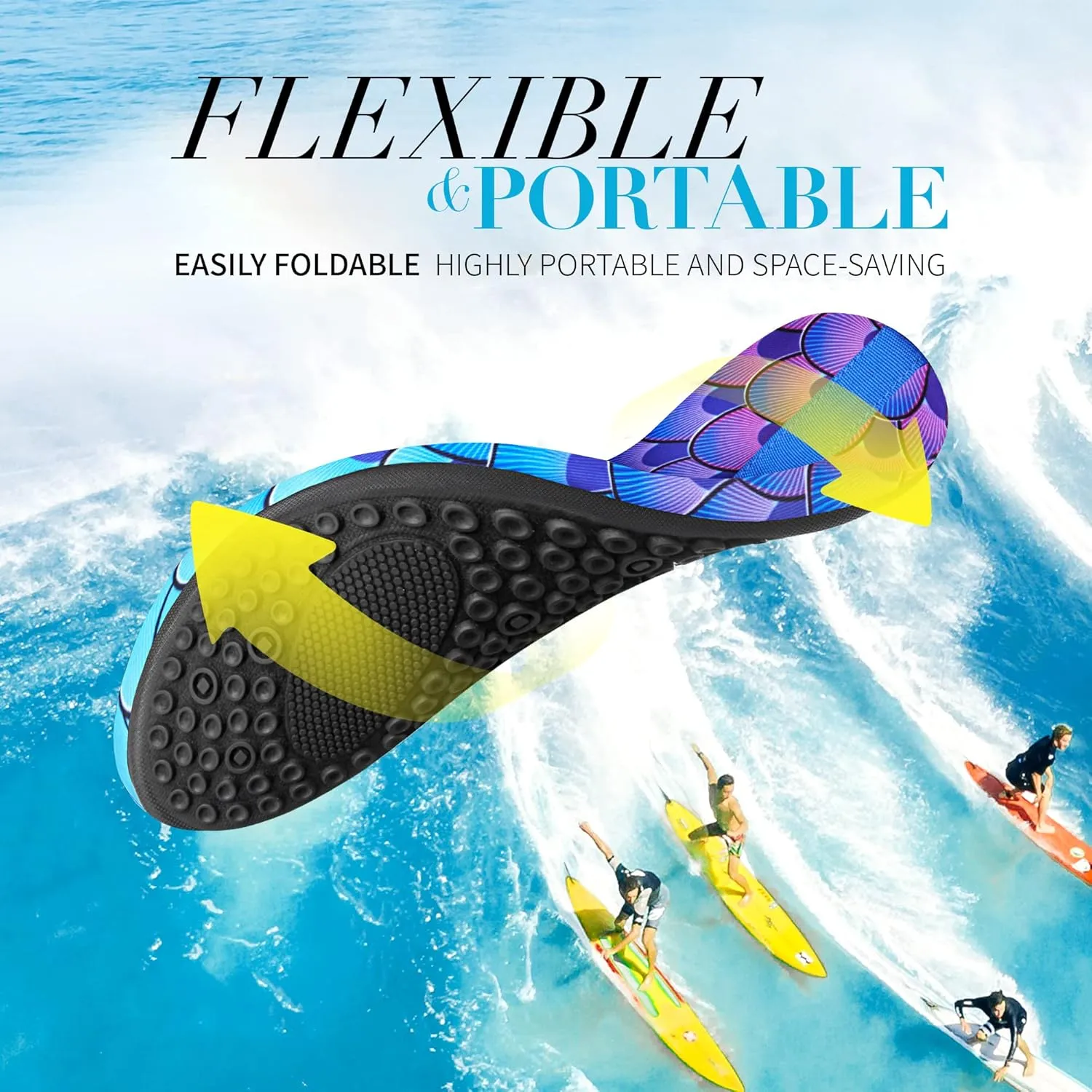 Homitem Water Shoes for Women Men Aqua Socks Swim Beach Pool River Slip-On Barefoot Quick-Dry Vacation Cruise Essentials Accessories for Yoga Kayak Sports