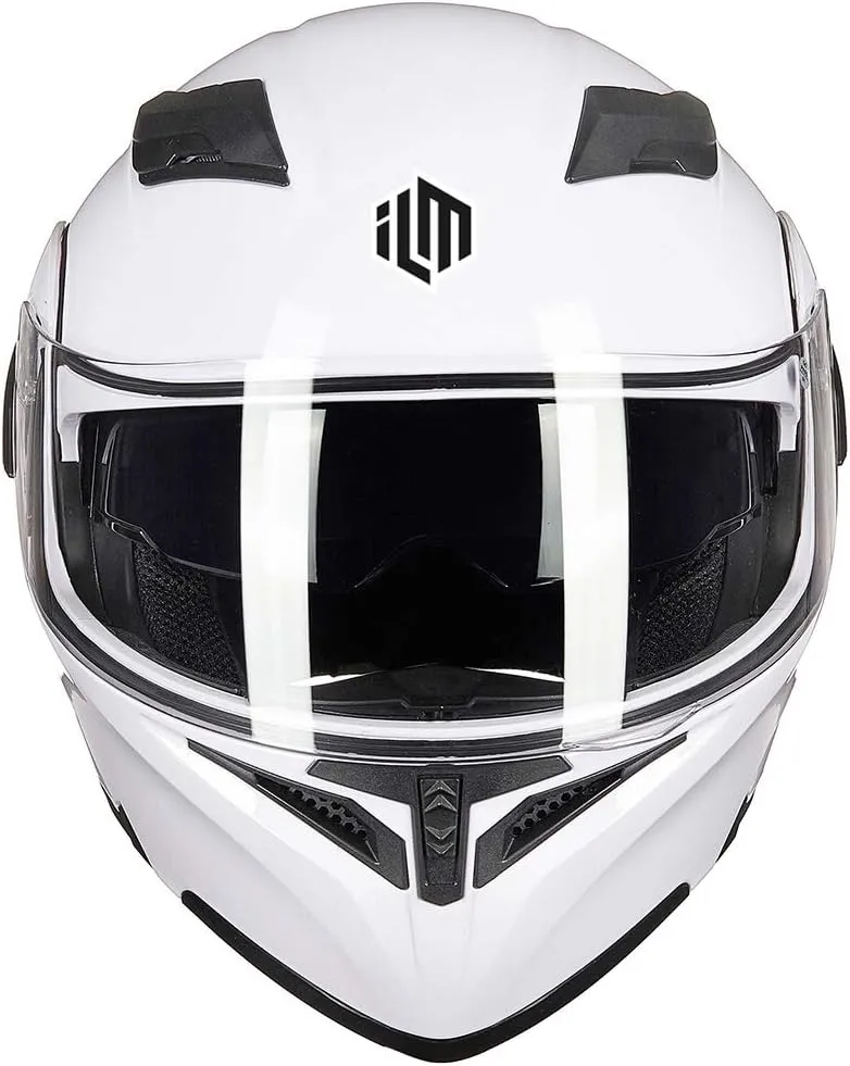 ILM Motorcycle Dual Visor Flip up Modular Full Face Helmet DOT 6 Colors Model 902