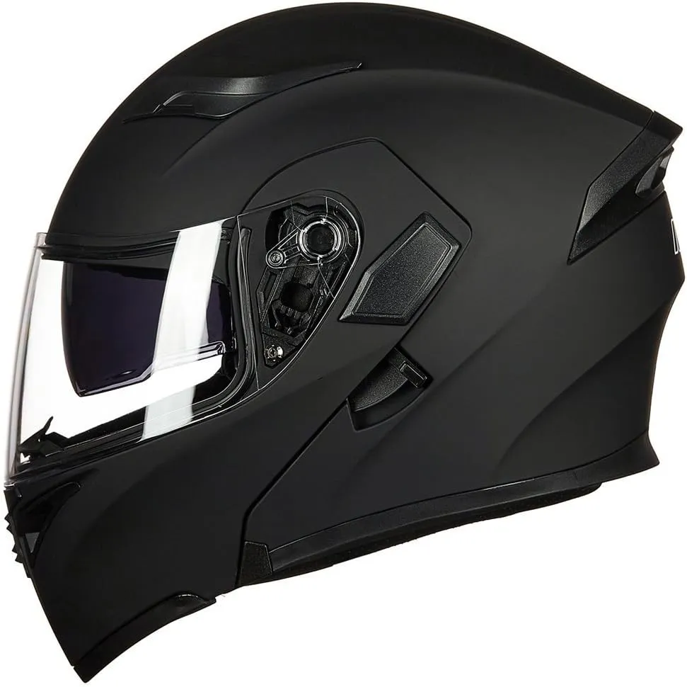 ILM Motorcycle Dual Visor Flip up Modular Full Face Helmet DOT 6 Colors Model 902