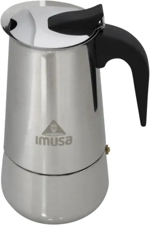IMUSA USA B120-22061M Stainless Steel Stovetop Espresso Coffeemaker 4-Cup, Silver