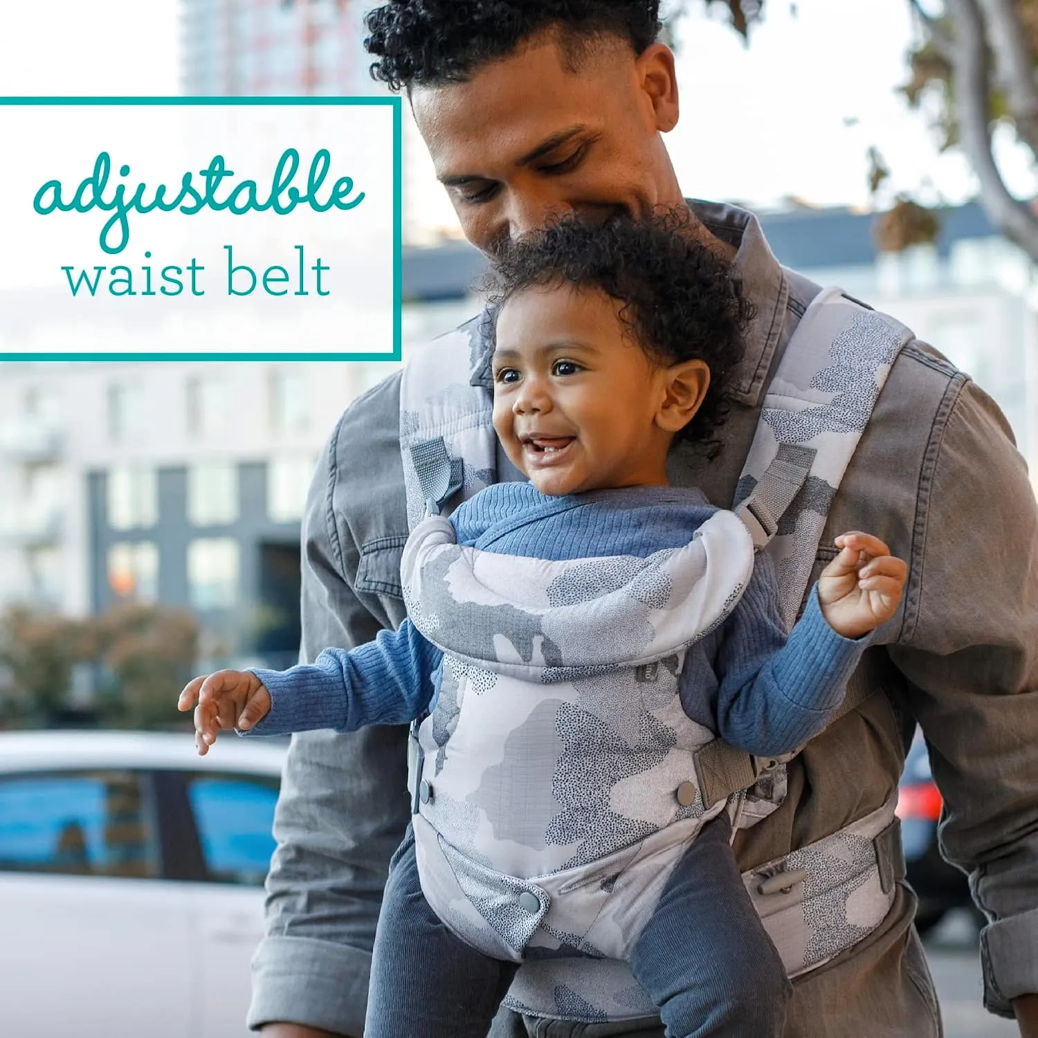 Infantino Flip Advanced 4-in-1 Baby Carrier - Ergonomic, Convertible, Face-in and Face-Out Front and Back Baby Carrier for Newborn to Toddler 8-32 lbs, Camo
