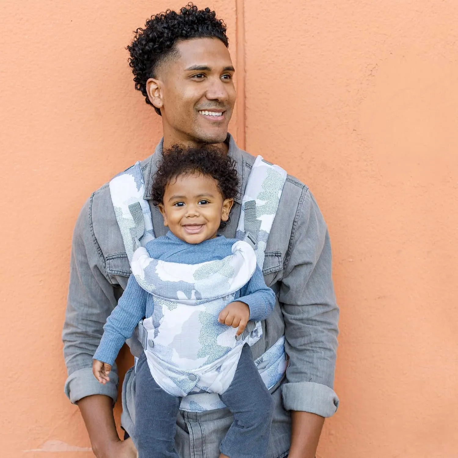 Infantino Flip Advanced 4-in-1 Baby Carrier - Ergonomic, Convertible, Face-in and Face-Out Front and Back Baby Carrier for Newborn to Toddler 8-32 lbs, Camo