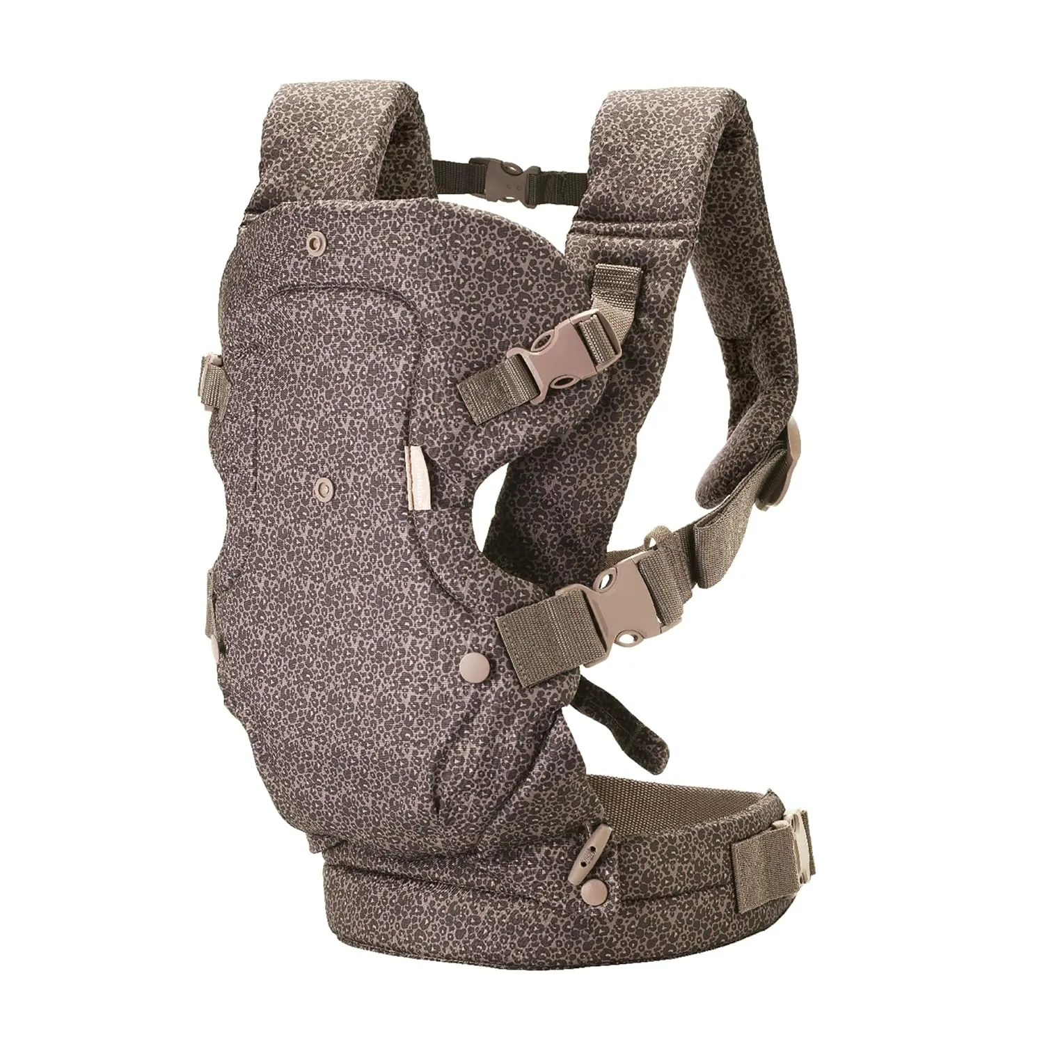 Infantino Flip Advanced 4-in-1 Baby Carrier - Ergonomic, Convertible, Face-in and Face-Out Front and Back Baby Carrier for Newborn to Toddler 8-32 lbs, Leopard