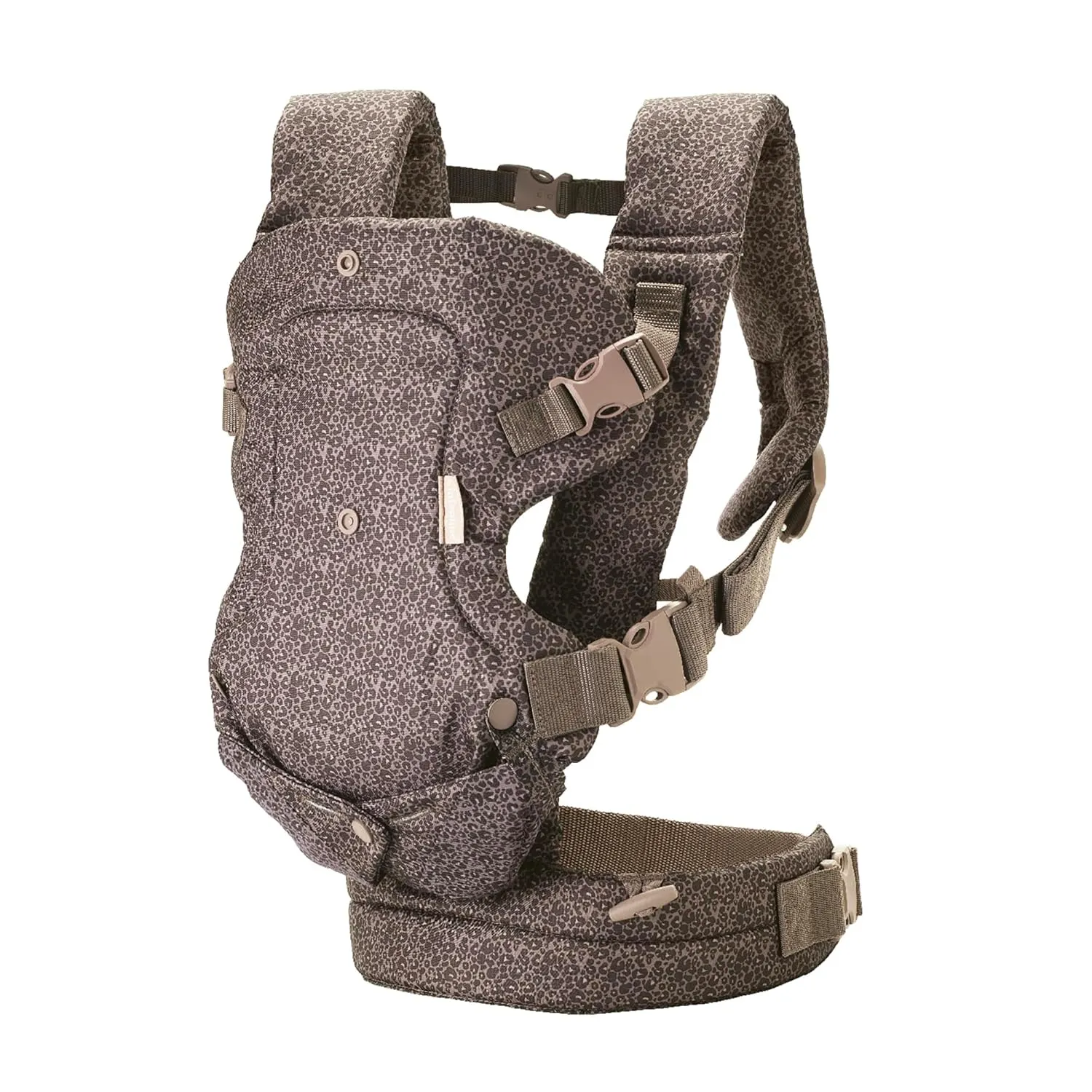 Infantino Flip Advanced 4-in-1 Baby Carrier - Ergonomic, Convertible, Face-in and Face-Out Front and Back Baby Carrier for Newborn to Toddler 8-32 lbs, Leopard