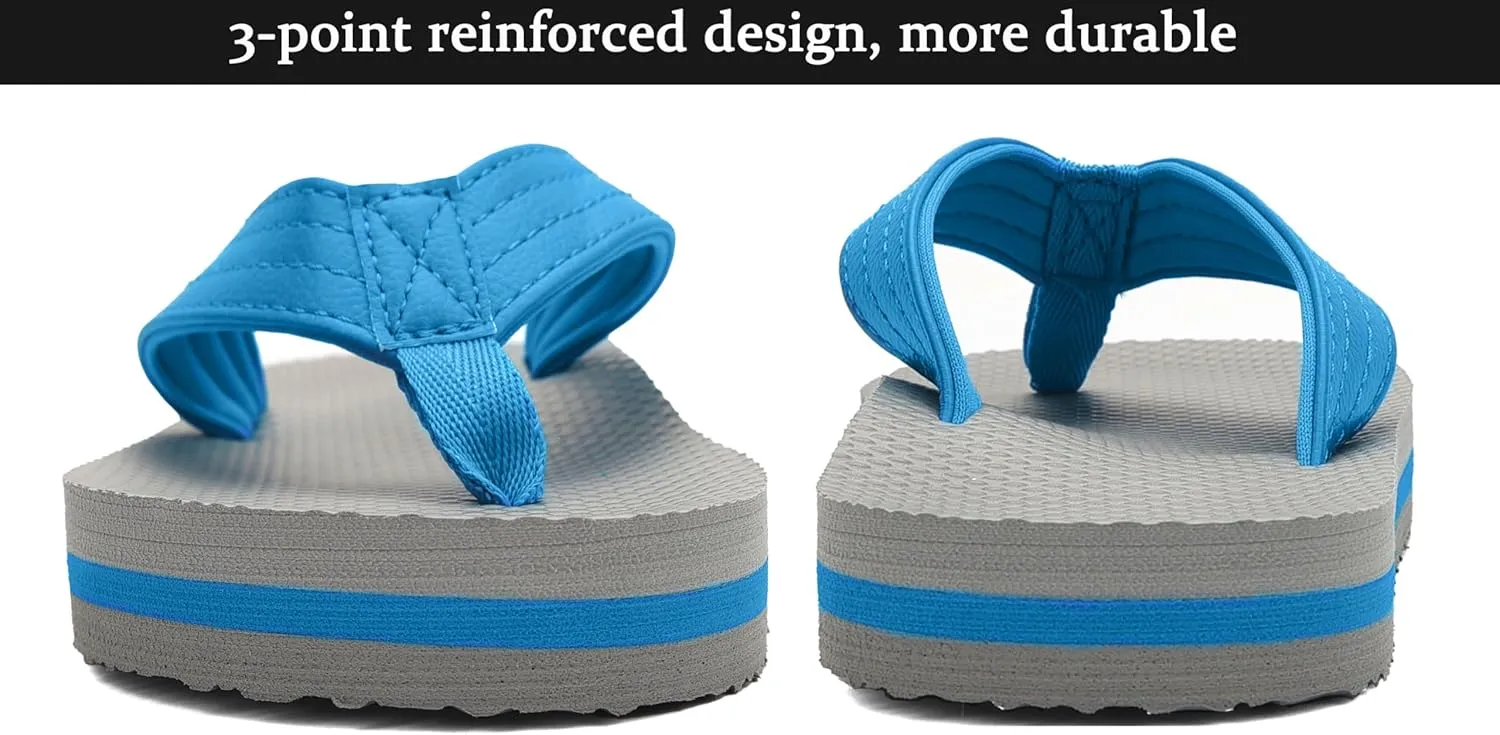 INMINPIN Kids Boys Girls Flip Flops Comfort Quick-Dry Beach Pool Aqua Thong Sandals(Little Kid/Big Kid)