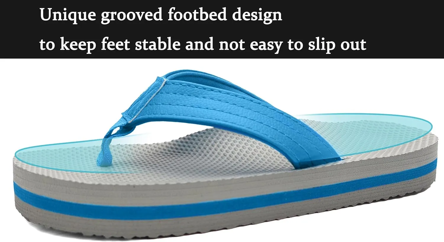 INMINPIN Kids Boys Girls Flip Flops Comfort Quick-Dry Beach Pool Aqua Thong Sandals(Little Kid/Big Kid)