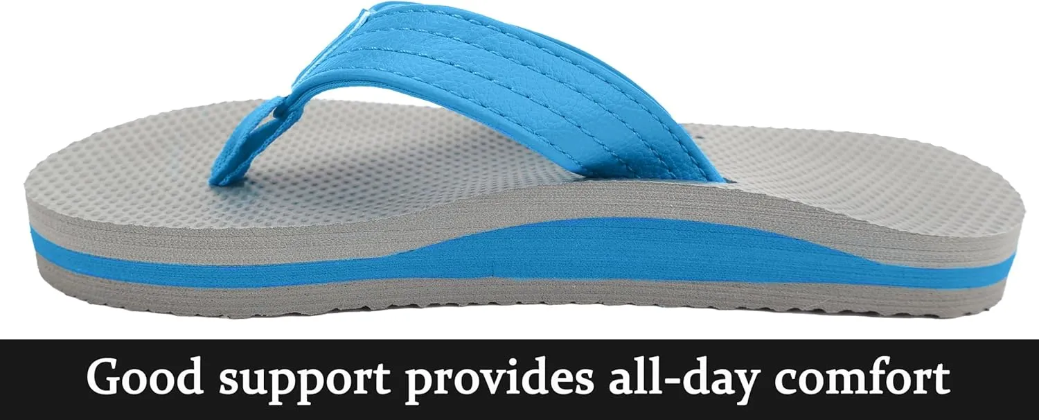 INMINPIN Kids Boys Girls Flip Flops Comfort Quick-Dry Beach Pool Aqua Thong Sandals(Little Kid/Big Kid)