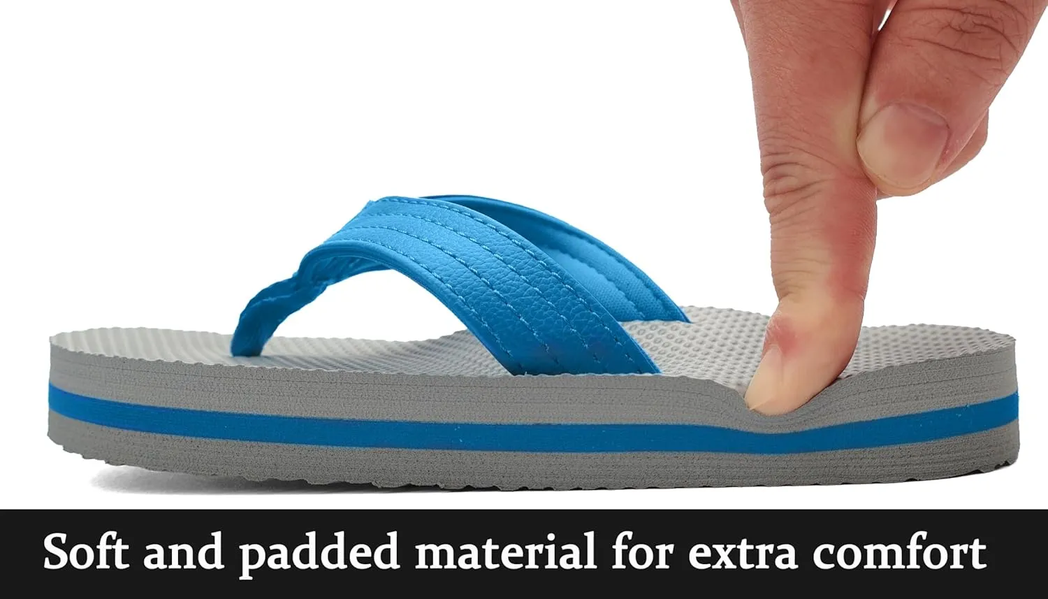 INMINPIN Kids Boys Girls Flip Flops Comfort Quick-Dry Beach Pool Aqua Thong Sandals(Little Kid/Big Kid)