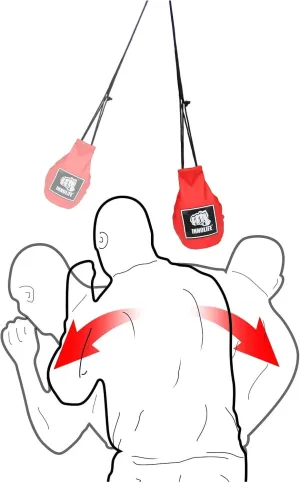 INNOLIFE Boxing Slip Bag, Dodge Hide Speed Bag Maize Ball Leather Ball for Reflex Training, Boxing, Kickboxing, MMA Pendulum Training, Red