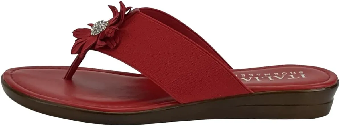 ITALIAN Shoemakers Rima Flat Floral Thong Flip Flop Sandal for Women