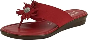 ITALIAN Shoemakers Rima Flat Floral Thong Flip Flop Sandal for Women