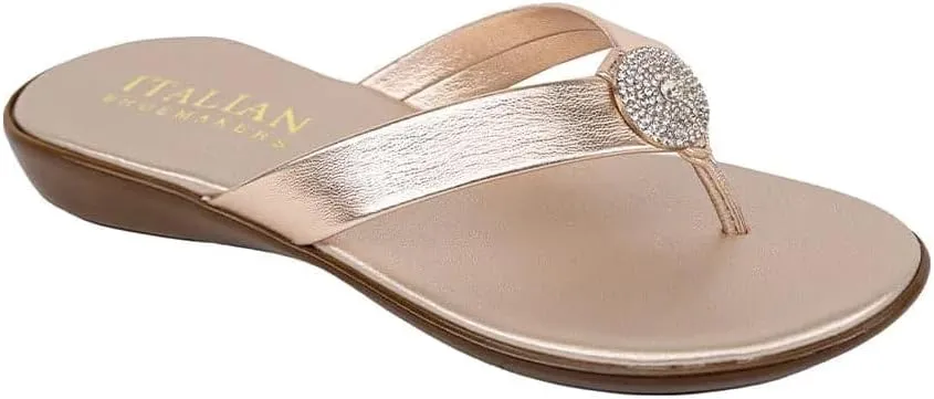 ITALIAN Shoemakers Women's Gea Thong Flip Flop Sandal