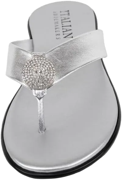ITALIAN Shoemakers Women's Gea Thong Flip Flop Sandal