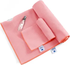 IUGA Yoga Towel for Hot Yoga Non Slip Extra Thick Yoga Mat Towel   Hand Towel 2in1 Set with Corner Pockets Super Absorbent and Quick Dry Hot Yoga Towel