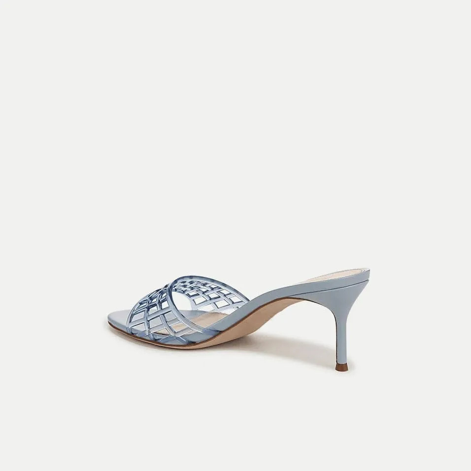 Jelly Heeled Sandals for Women Open Toe Mesh Woven Hollow Jellies Mules Sandals Beach Summer Dress Jellies Shoes