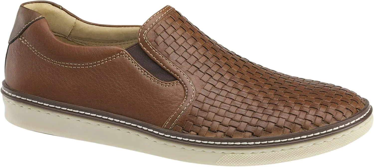 Johnston & Murphy Men’s McGuffey 2 Woven Slip-On Shoes for Men, Men’s Fashion Dress Sneakers, Casual Leather Shoes for Men