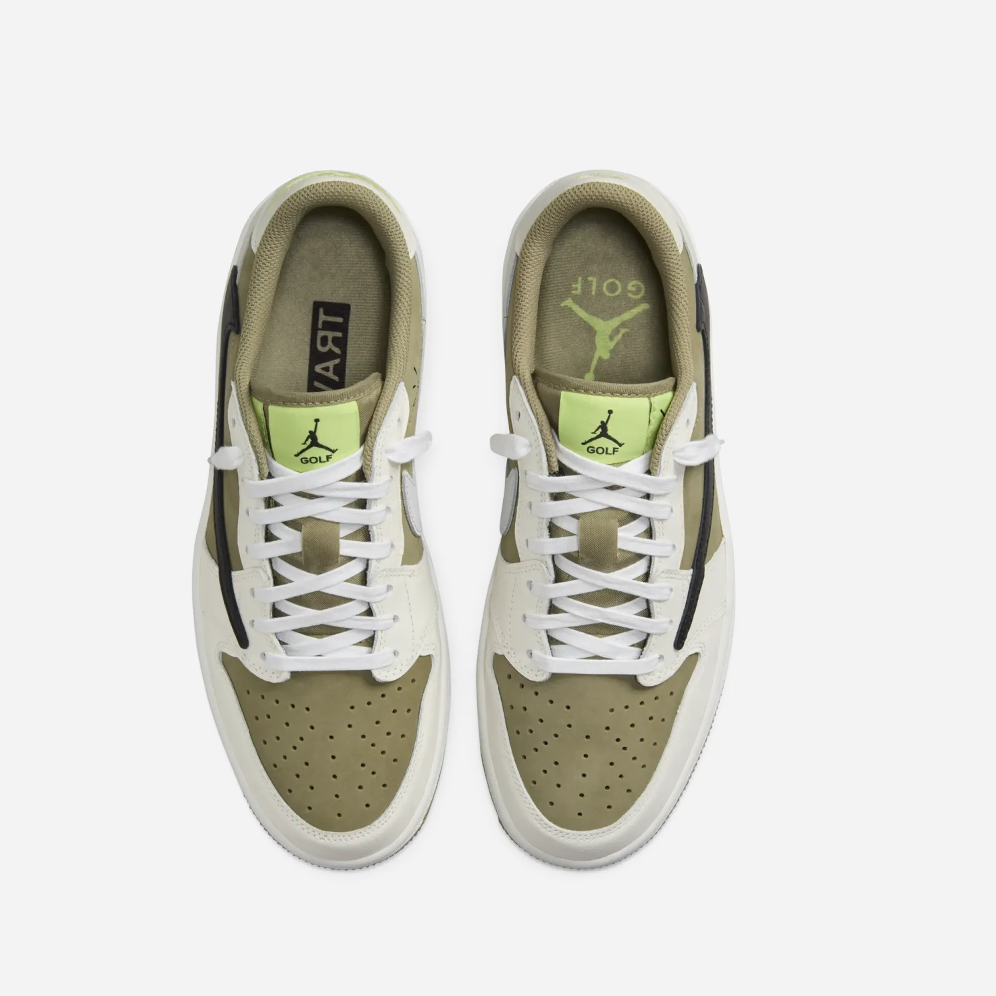 JORDAN 1 RETRO LOW GOLF TRAVIS SCOTT NEUTRAL OLIVE