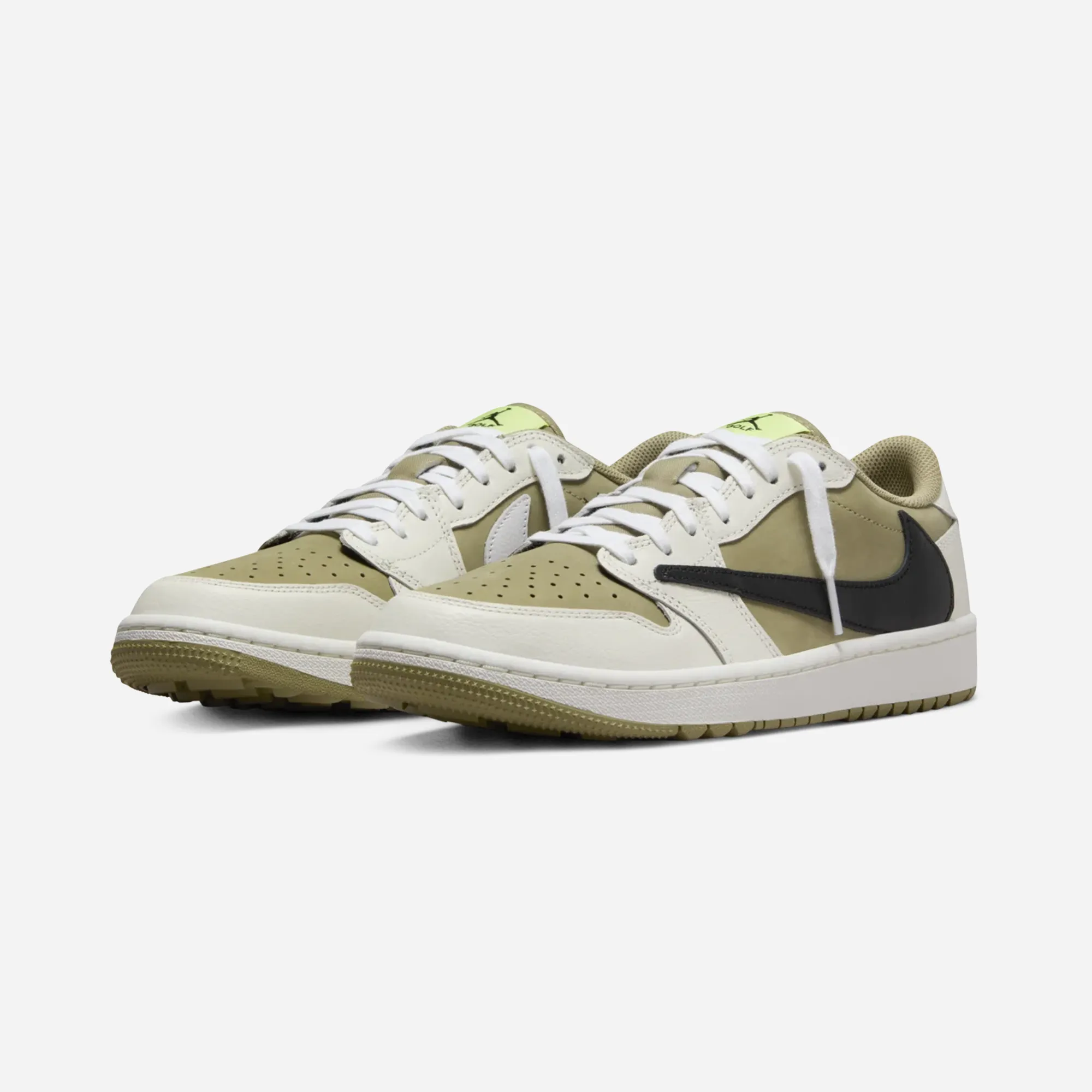 JORDAN 1 RETRO LOW GOLF TRAVIS SCOTT NEUTRAL OLIVE