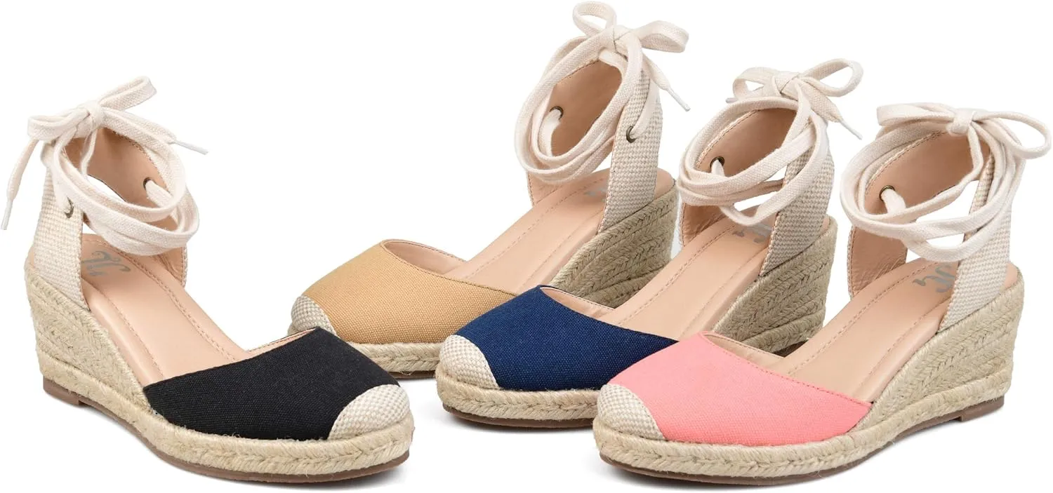 Journee Womens Monte Tru Comfort Foam Wedge Heel Espadrille Sandals