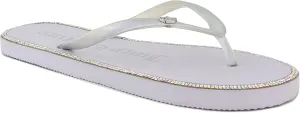 JUICY COUTURE Flip Flops, Soft Lightweight Beach Sandals for Women, Casual Slippers Shower Beach Pool Flat Slides Shoes