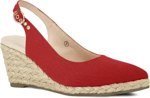 Juliet Holy Womens Wedge Sandals Espadrilles Closed Toe Slingback Buckle Strap Comfortable Casual Summer Wedges Shoes