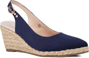Juliet Holy Womens Wedge Sandals Espadrilles Closed Toe Slingback Buckle Strap Comfortable Casual Summer Wedges Shoes