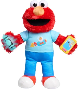 Just Play Sesame Street 13-inch Learning Elmo Plush Stuffed Animal with 50  Phrases, Lights, Sounds, & Motion, Learning and Education, Kids Toys for Ages 18 Month