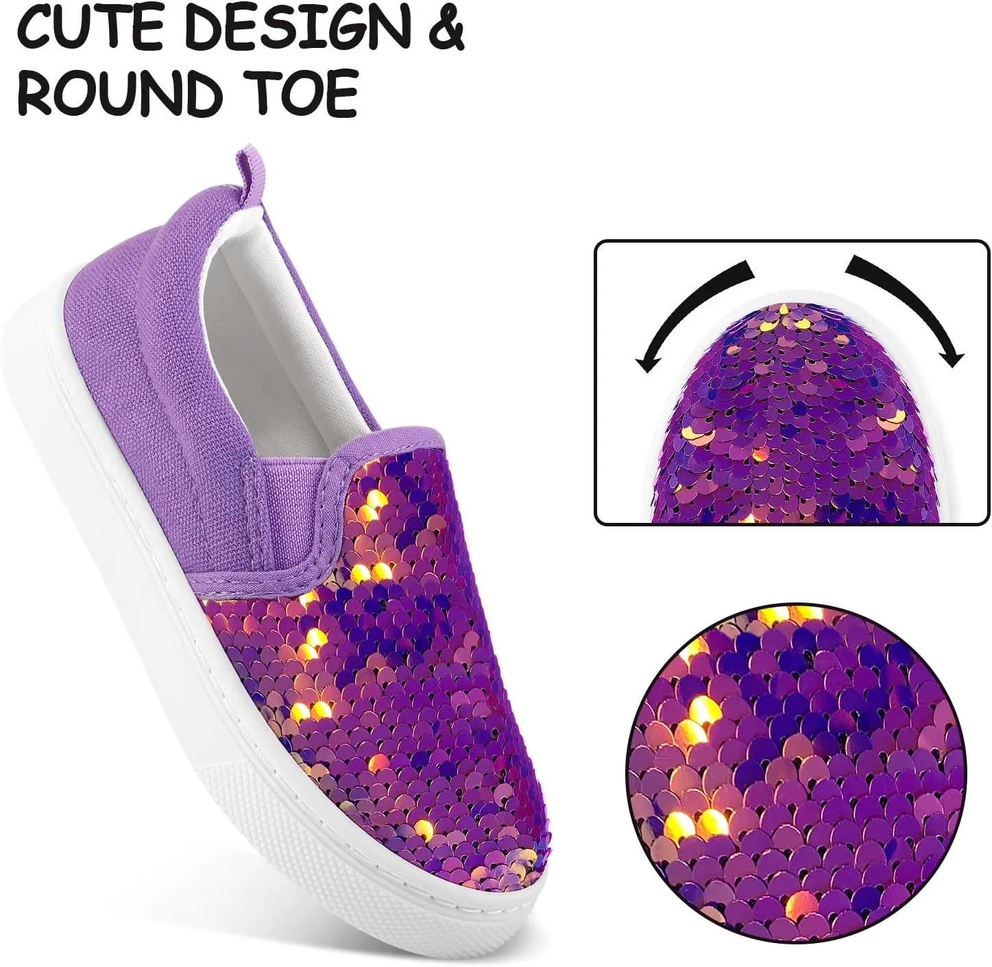 K KomForme Toddler Sneakers for Girls Boys Slip On Canvas Walking Shoes