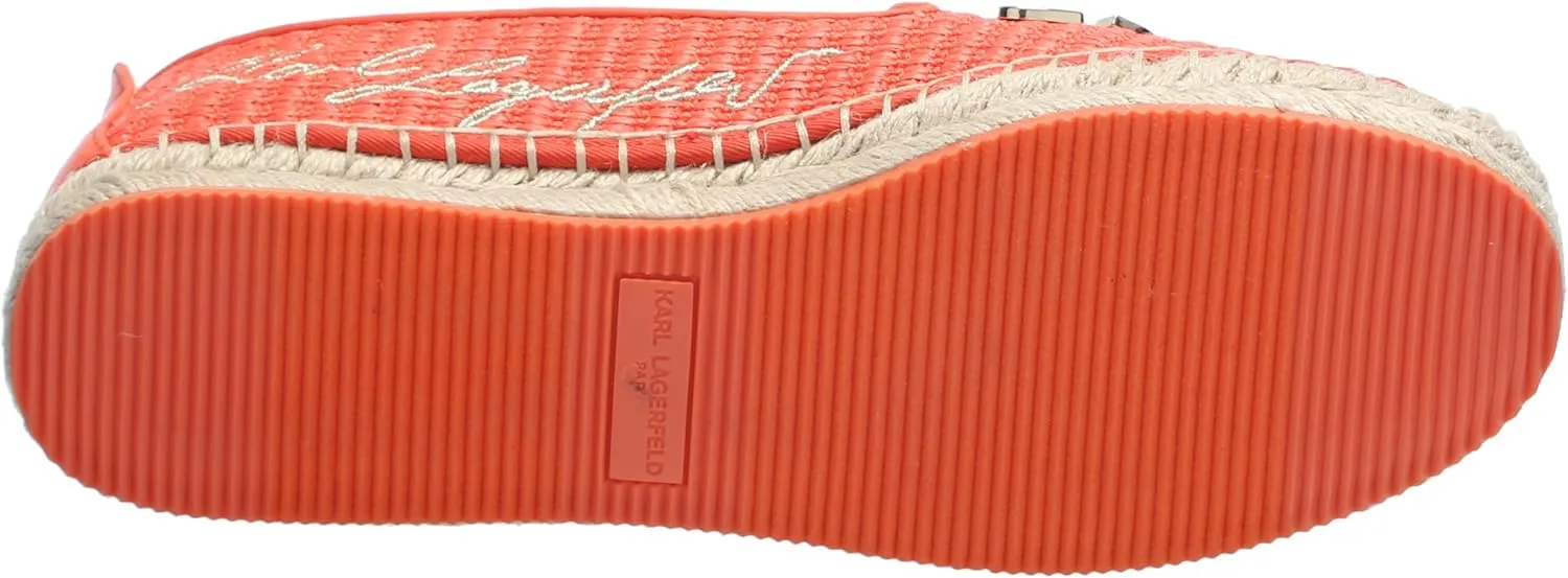 KARL LAGERFELD womens Michaela Slip on Embellished Flat Espadrille