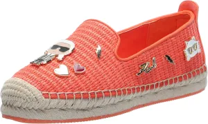 KARL LAGERFELD womens Michaela Slip on Embellished Flat Espadrille