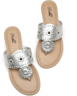 katliu Women's Flat Sandals Flip Flop Sandals Dressy Thong Sandals