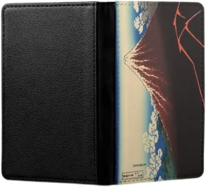 KATSUSHIKA HOKUSAI - RAINSTORM BENEATH THE SUMMIT FLIP WALLET TRAVEL PASSPORT ID HOLDER ITINERARY ORGANIZER COVER