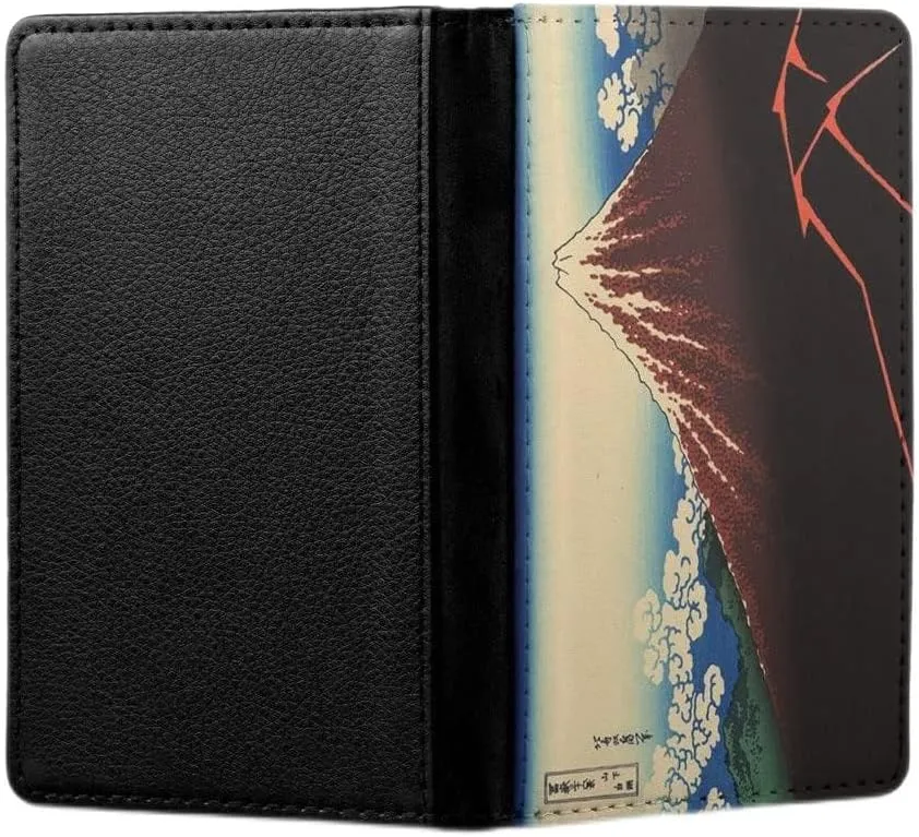 KATSUSHIKA HOKUSAI - RAINSTORM BENEATH THE SUMMIT FLIP WALLET TRAVEL PASSPORT ID HOLDER ITINERARY ORGANIZER COVER