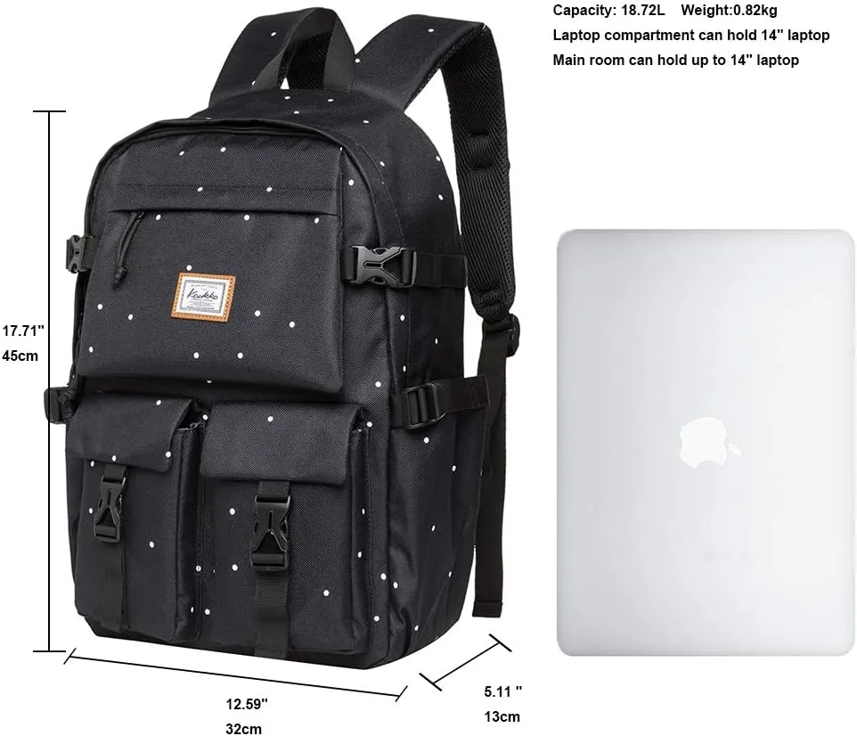 KAUKKO Stylish Laptop Backpack Multipurpose Daypack,18.72L