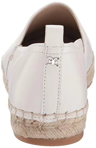 Khloe Loafers On Sam Slip Toe Round Remote-controlled Flat Edelman Espadrille White Bright Positive testimonials