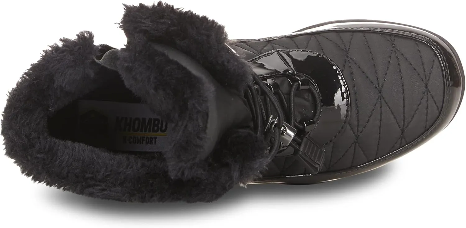 Khombu Women's Slip on Molly Pull On Snow Boots