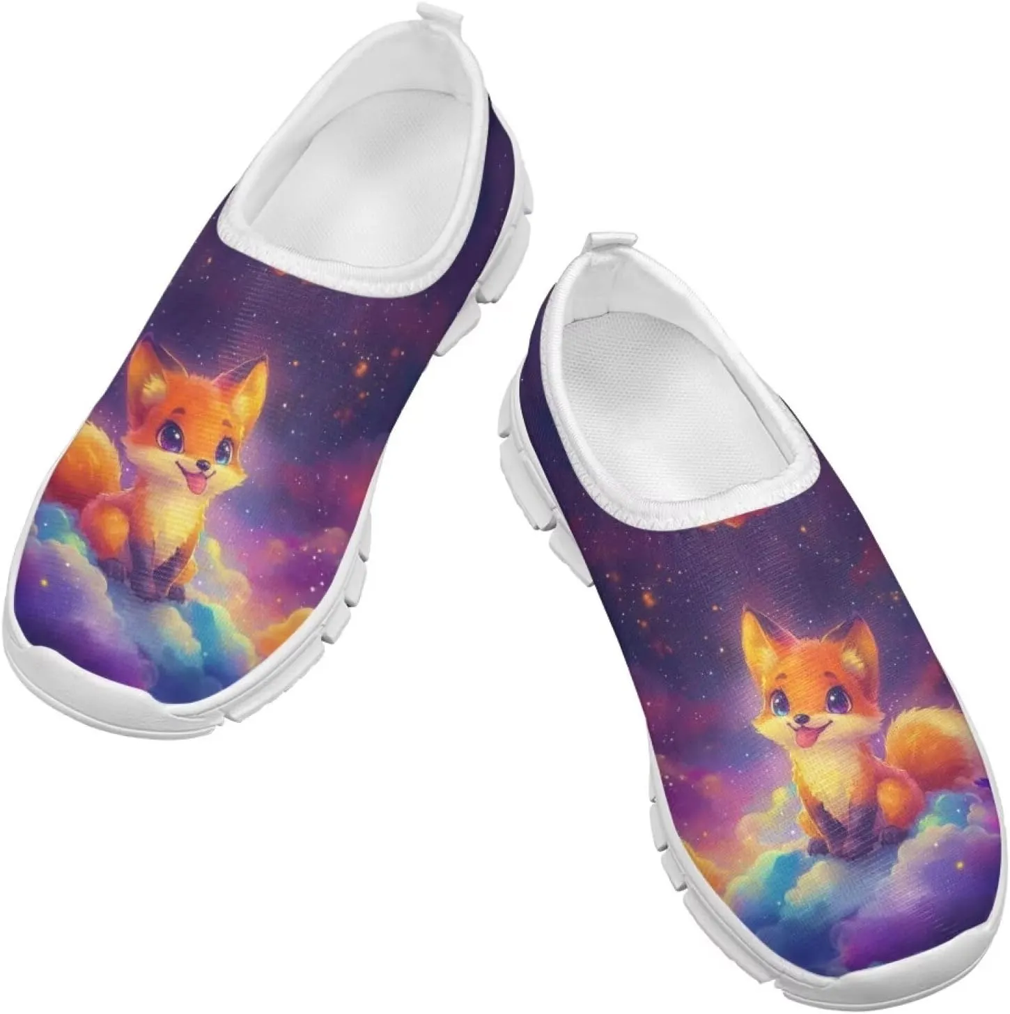 Kids Athletic Shoes Cute Girls Slip On Tennis Shoes Comfy Boys Casual Shoes