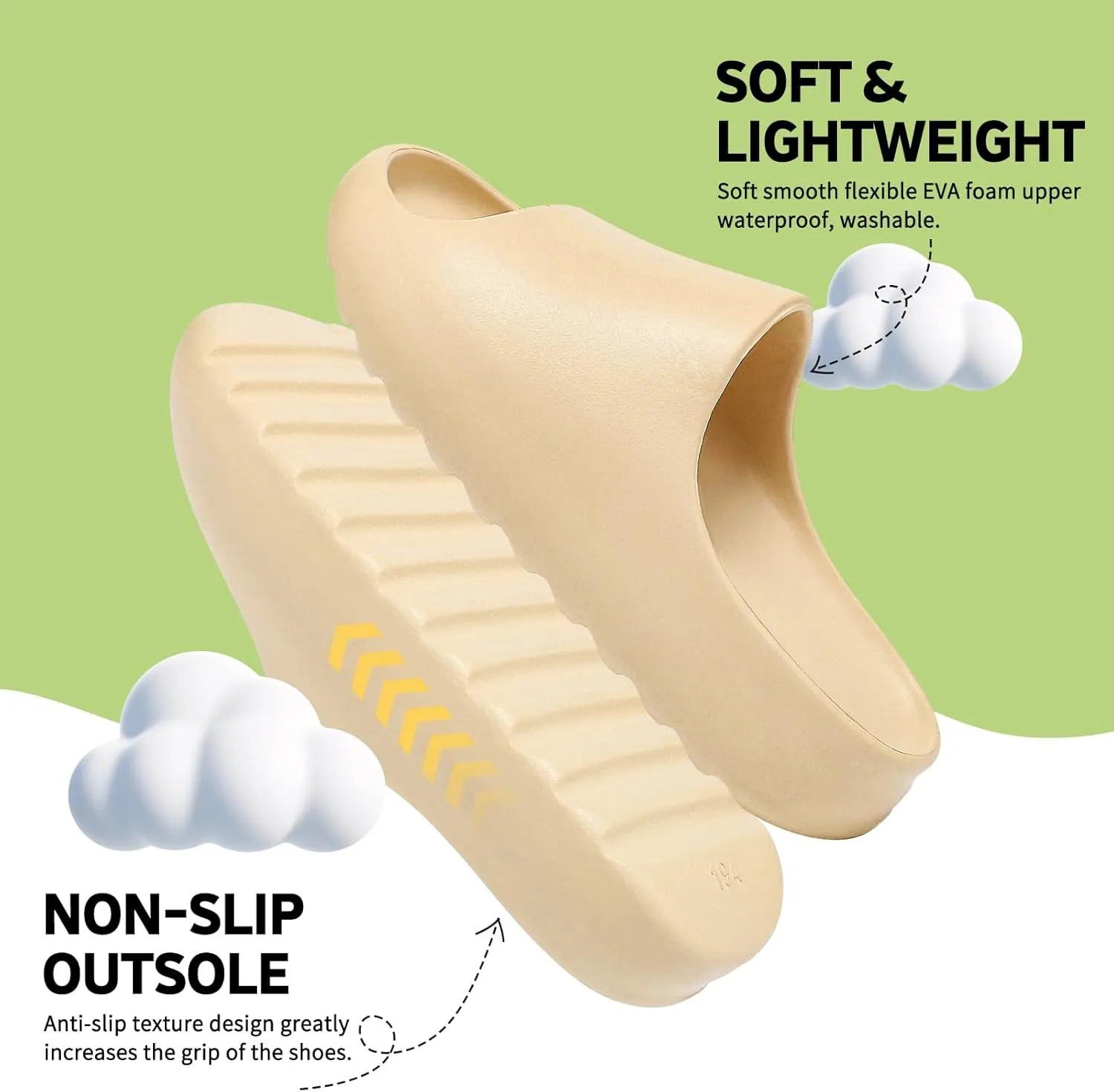 Kids Cloud Slides, Non-Slip Pillow Slippers for Girls Boys Thick Sole Open Toe Slides Shower Shoes for Indoor Outdoor Bathroom Pool Beach Slippers