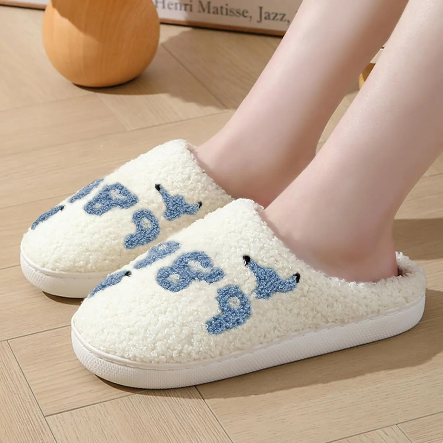 Kids Taylor Slippers for Boys Girls, 1989 Blue Version, Comfy Plush Warm Slip-on House Slippers for Big Little Kids, Cute Fuzzy Indoor