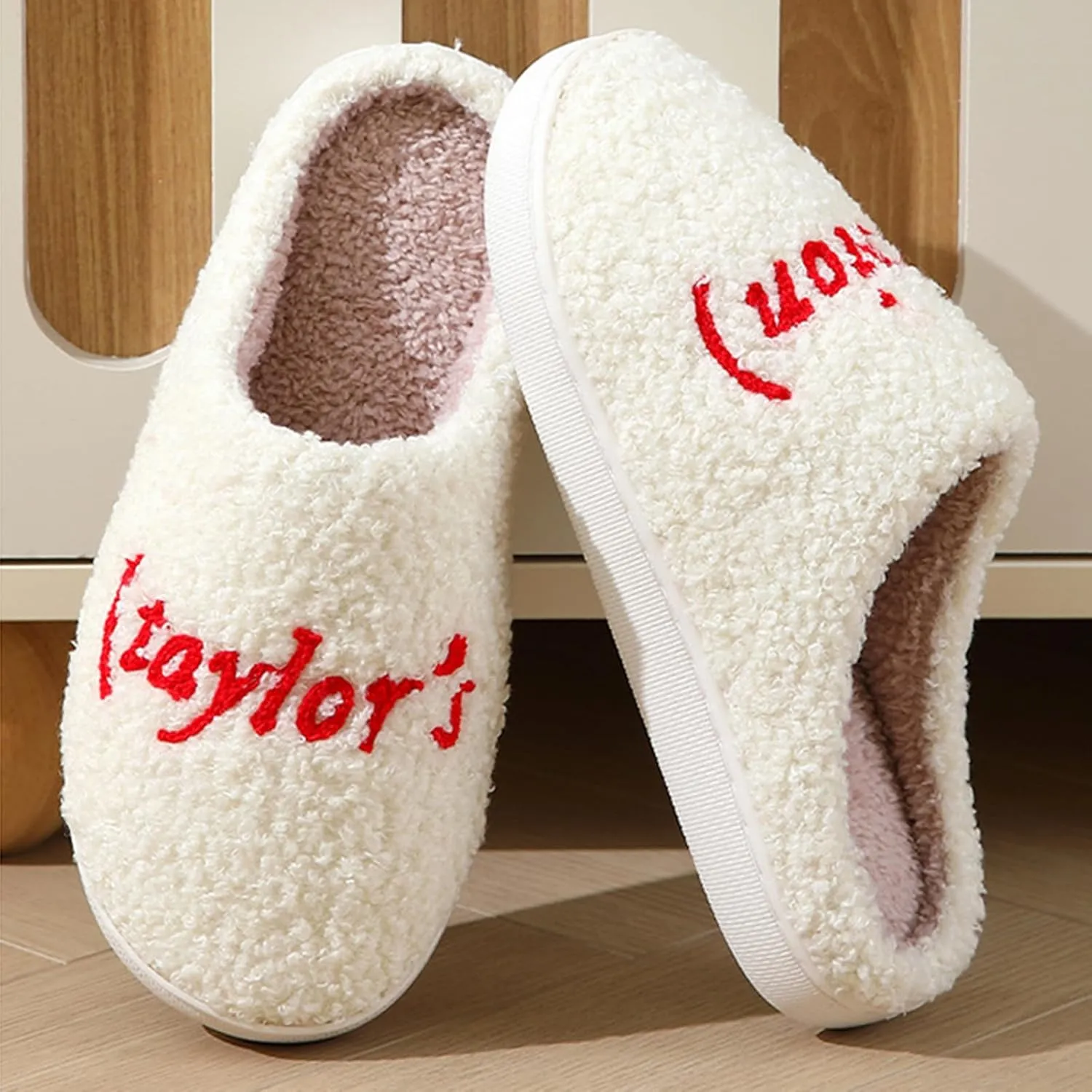 Kids Taylor Slippers for Boys Girls, 1989 Blue Version, Comfy Plush Warm Slip-on House Slippers for Big Little Kids, Cute Fuzzy Indoor