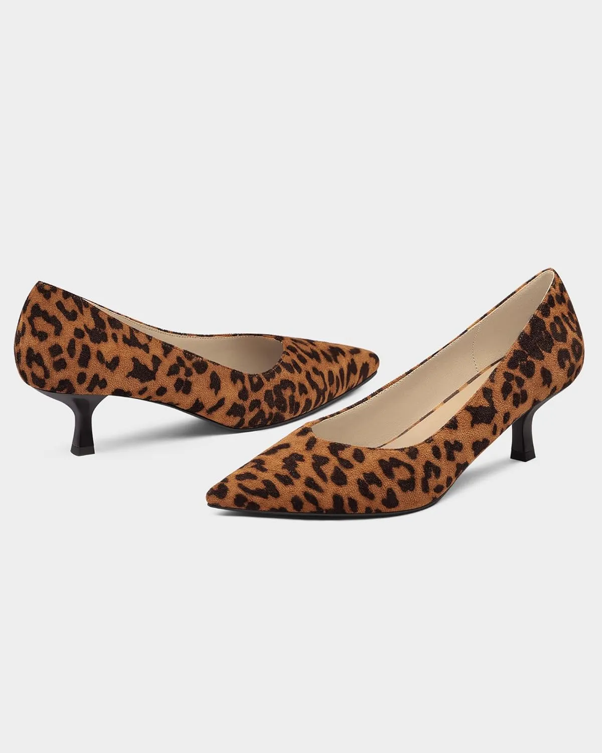 Kitten Heels for Women Pumps Pointed Closed Toe Heels 2 in Low Heel Comfy Formal Work Pumps
