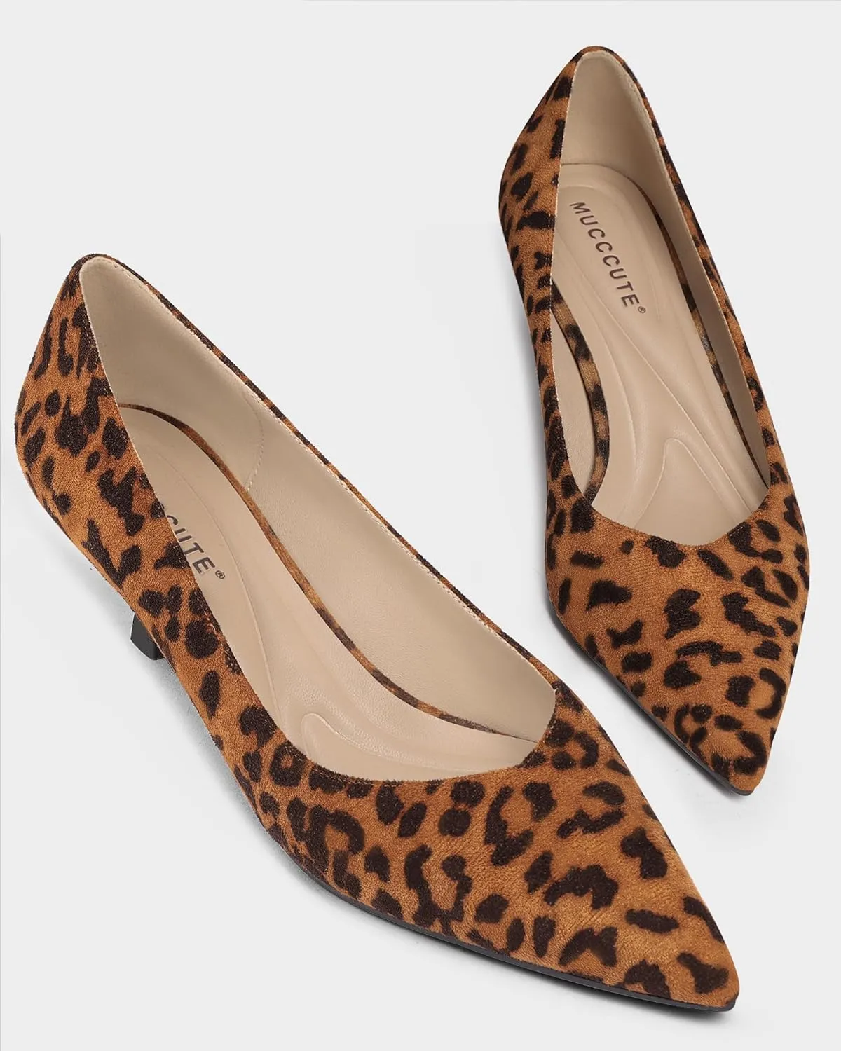 Kitten Heels for Women Pumps Pointed Closed Toe Heels 2 in Low Heel Comfy Formal Work Pumps