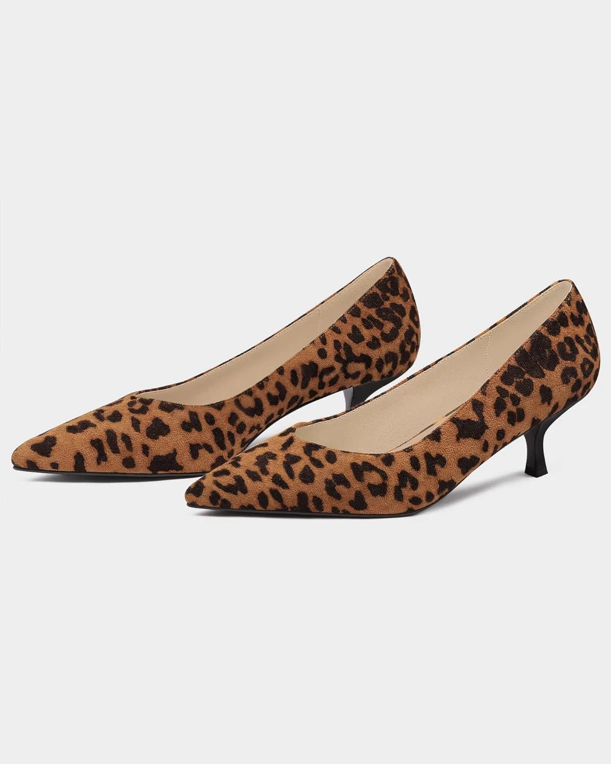 Kitten Heels for Women Pumps Pointed Closed Toe Heels 2 in Low Heel Comfy Formal Work Pumps