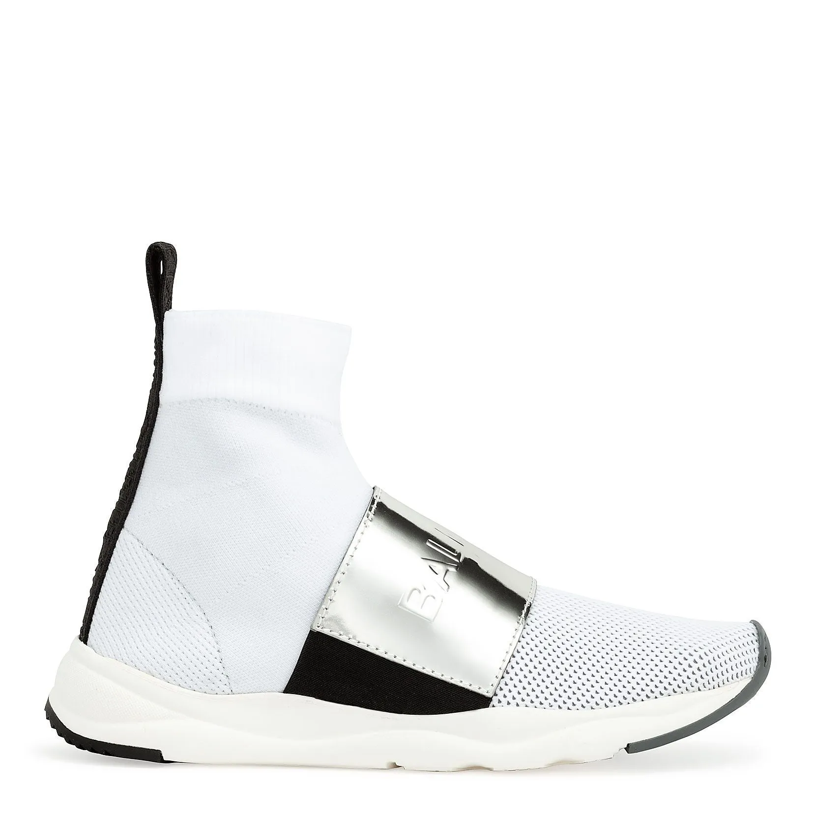 Knitted white running sneaker